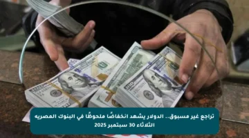تراجع غير مسبوق.. الدولار يشهد انخفاضًا ملحوظًا في البنوك المصرية الثلاثاء 30 سبتمبر 2025